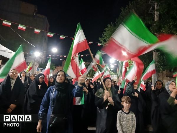 صدمین شب پایداری و ایستادگی مردم پای ایران اسلامی 