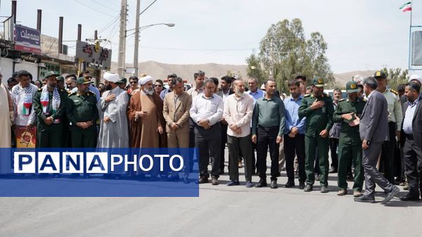 حضور پرشور مردم حاجی‌آباد در راهپیمایی روز قدس