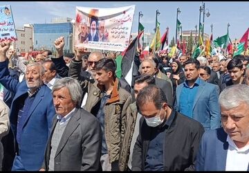 مردم ایلام حمایت خود را از جبهه مقاومت نشان دادند