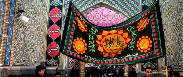 سوگواره هیئت سقایی (العطش) در حرم مطهر پیام‌آور واقعه عاشورا به ایران