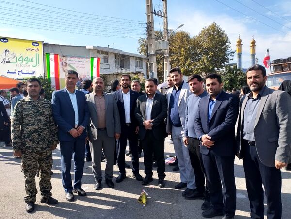 مراسم راهپیمایی ۱۳ آبان در شهرستان میاندورود