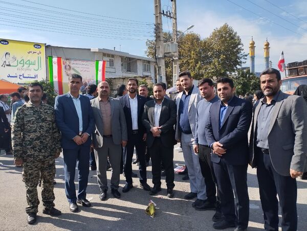 مراسم راهپیمایی ۱۳ آبان در شهرستان میاندورود