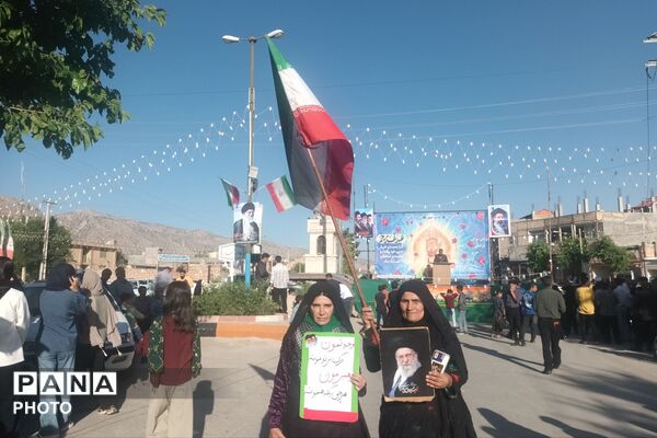 خیابان‌های لردگان، غرق در نور غدیر