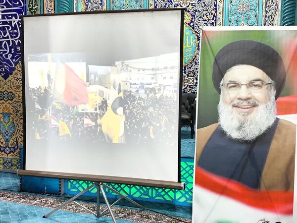 برگزاری مراسم شهرستانی به‌مناسبت تدفین شهیدان نصرالله و صفی‌الدین در شهرستان فیروزکوه