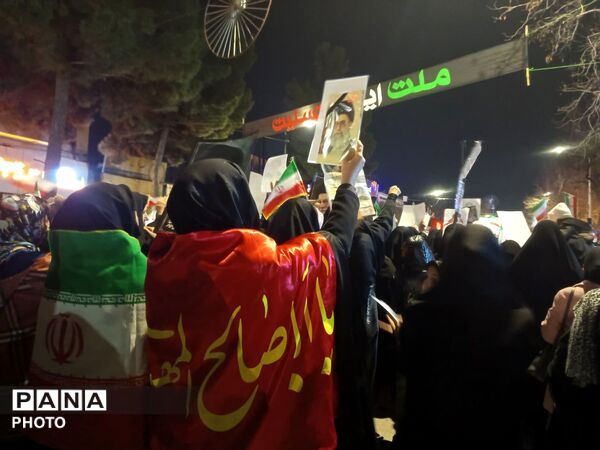 تجمع بزرگ مردم غیور و ولایتمدار نیشابور در خونخواهی از امام شهید