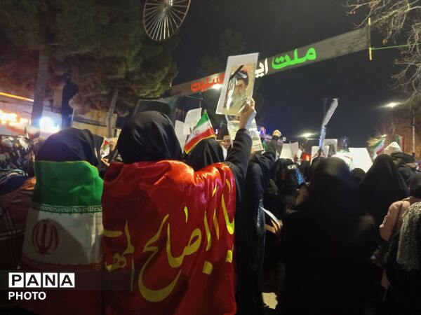 تجمع بزرگ مردم غیور و ولایتمدار نیشابور در خونخواهی از امام شهید