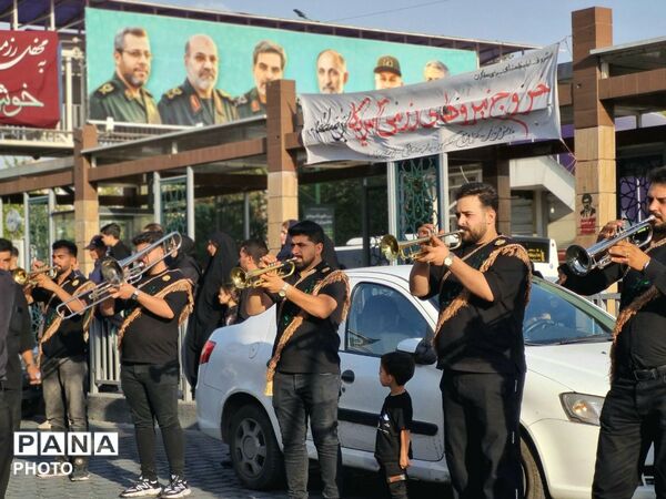 تجلی شور حسینی در گلستان شهدا؛ اجتماع کاروان‌های عزاداری تاسوعا