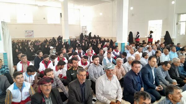 مراسم گرامیداشت شهدای بمباران هوایی شهرستان ایوانغرب
