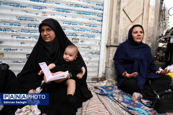 مراسم دعای عرفه در خیابان سعدی