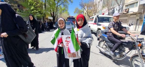 راهپیمایی روز قدس و حمایت از کودکان مظلوم فلسطین در شهرستان گلپایگان