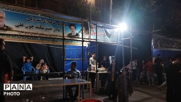موکب شهدای روستای آهوان در صد و پنجمین شب 