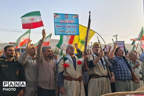 نمایش عظیم اقتدار جان‌فدایان ایران امام رضایی در باشت