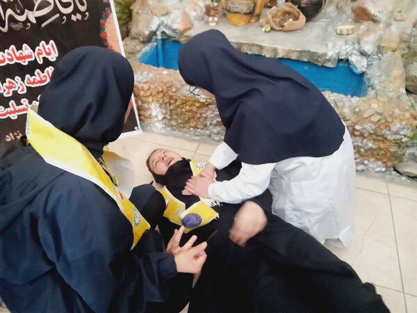مانور زلزله در دبیرستان علی افشارنژاد ناحیه ۶ مشهد