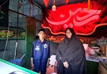 میزبانی موکبی در دل روستا برای عاشقان اباعبدالله الحسین(ع)