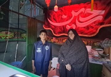 میزبانی موکبی در دل روستا برای عاشقان اباعبدالله الحسین(ع)