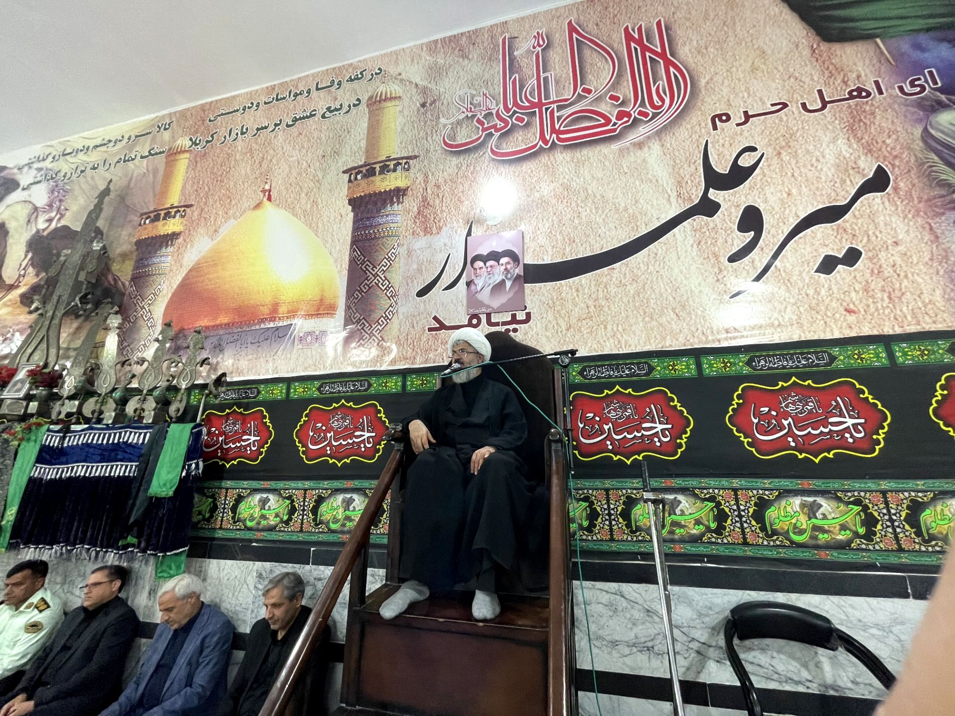بازدید امام جمعه شهرستان کاشمر از هیأت های مذهبی روستای کسرینه