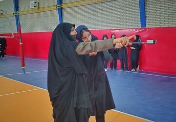برگزاری آزمون عملی میدان‌تیر برای دانش‌آموزان اشتهارد