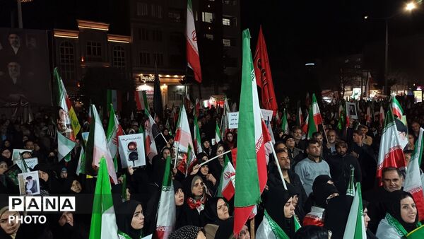 مراسم باشکوه وداع با پیکر دو شهید مطهر در نیشابور 
