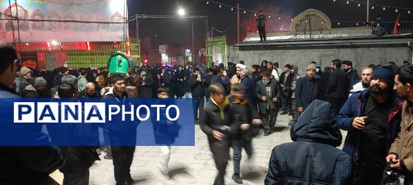 مراسم تشییع نمادین فاطمه زهرا(س)  در مسجد محمد رسول الله(ص) شهرستان شیروان