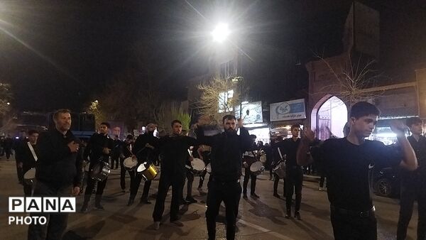 عزاداری شب نوزدهم در خیابان های نیشابور 