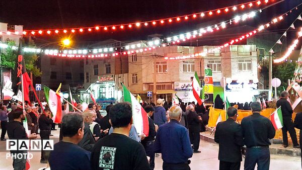 مراسم عزاداری شب های دهه اول محرم در شهرستان درگزین با حضور عزاداران شهر شاهنجرین