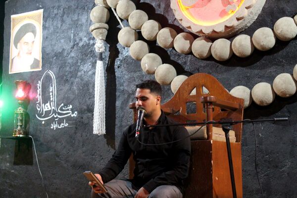 مراسم عزاداری شب سوم محرم در هیات مکتب‌‌الزهرا شهرستان حاجی‌‌آباد