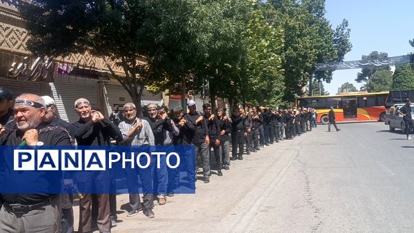 مراسم زنجیر زنی و سینه زنی به مناسبت سالگرد رحلت امام در نیشابور 