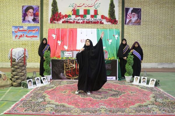 استقبال از پیکر مطهر شهید گمنام در اهرم تنگستان 