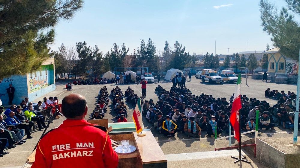 تمرین مقابله با بحران در هنرستان شهید باهنر باخرز