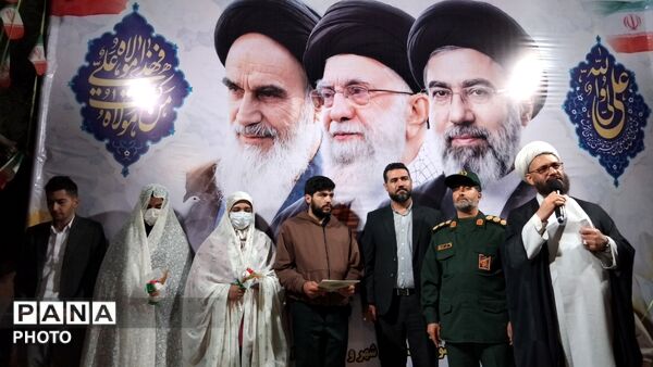 مراسم جشن عروسی دو زوج اهری همزمان با عید سعید غدیر خم 