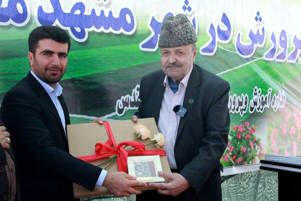 آیین افتتاحیه بزرگترین زمین چمن مصنوعی آموزش و پرورش خراسان رضوی در حاشیه شهر مشهد 