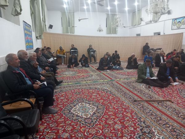 مراسم پرفیض نماز جماعت و دعای کمیل در روستای مهدی آباد خلیل آباد 
