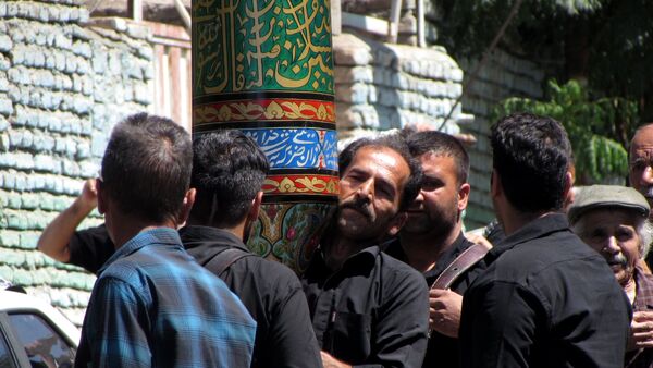 مراسم جاماندگان اربعین در روستای تحت منظر 