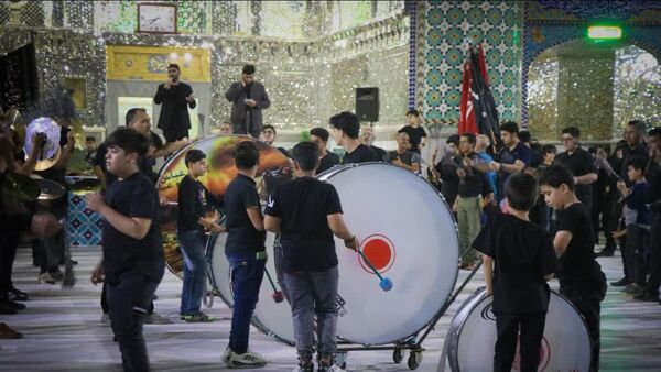 اقامه عزای هیات جواد الائمه (ع) در حرم مطهر حضرت محمد هلال بن علی بن ابیطالب (ع)