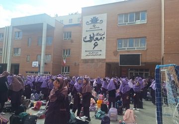 حضور دانش‌آموزان در مدارس بعد از حمله هوایی اسرائیل متجاوز 