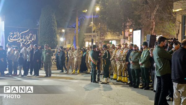 تجمع گسترده مردمی در مسجد جامع نیشابور و تشییع دو شهید جنگ رمضان