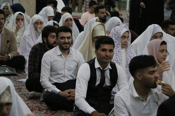 جشن ازدواج مسجدی 132 زوج جوان در قم - 2