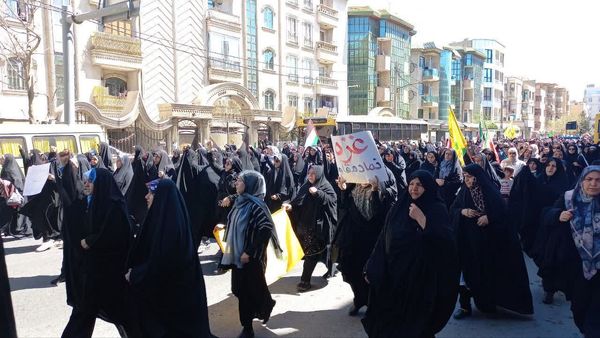 خروش مردم روزه‌دار و انقلابی ملارد در راهپیمایی روز قدس 