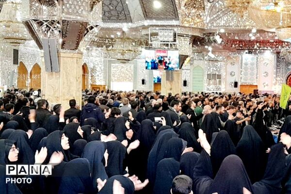 مراسم عزاداری شهادت رهبر معظم انقلاب در حرم مطهر حضرت عبدالعظیم حسنی (ع)