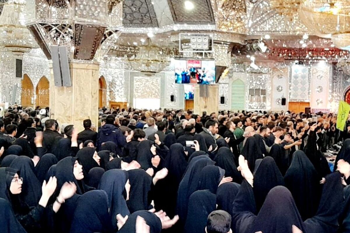 مراسم عزاداری شهادت رهبر معظم انقلاب در حرم مطهر حضرت عبدالعظیم حسنی (ع)