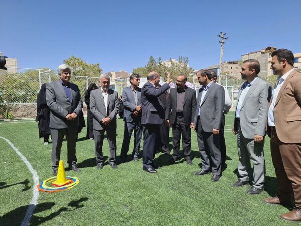 افتتاح زمین چمن هنرستان تربیت بدنی محمد شهرستانی ناحیه ۶ مشهد