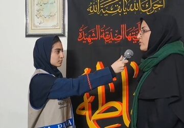 مراسم عزاداری شهادت حضرت فاطمه(س) در مدرسه نوین‌آفرین رودهن