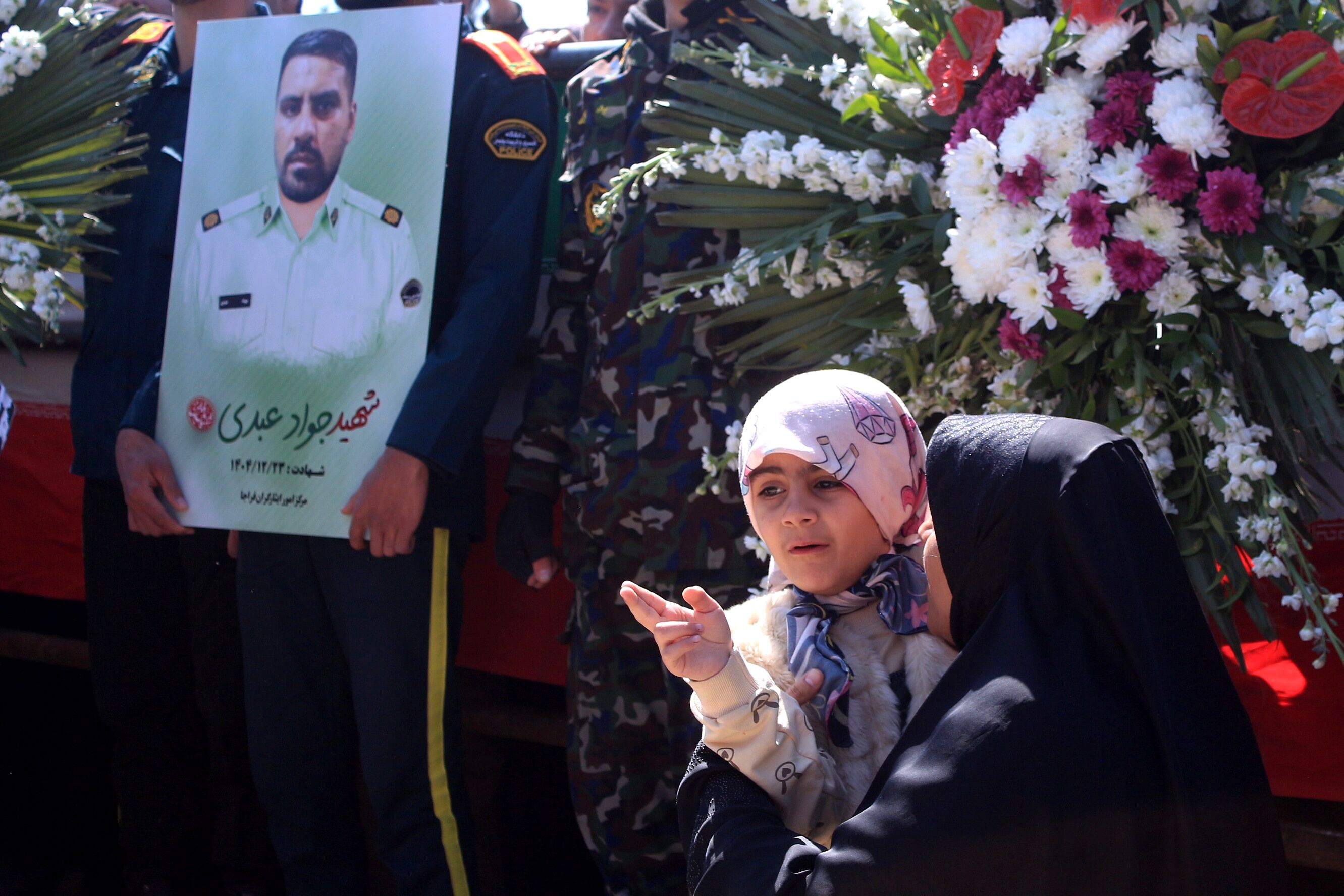 تشییع پیکر شهید سرگرد «جواد عبدی» در حملات آمریکایی - صهیونی