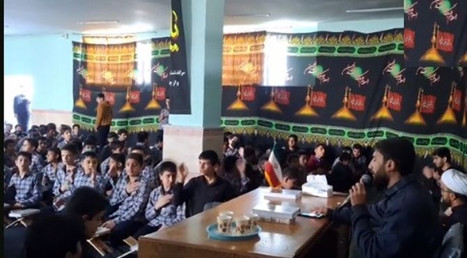 عزاداری دانش آموزان دبیرستان شادیان قم