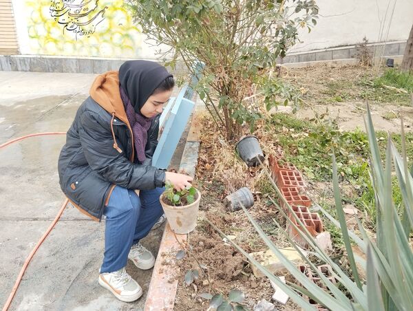 کاشت درخت در هنرستان بصیرت آشخانه