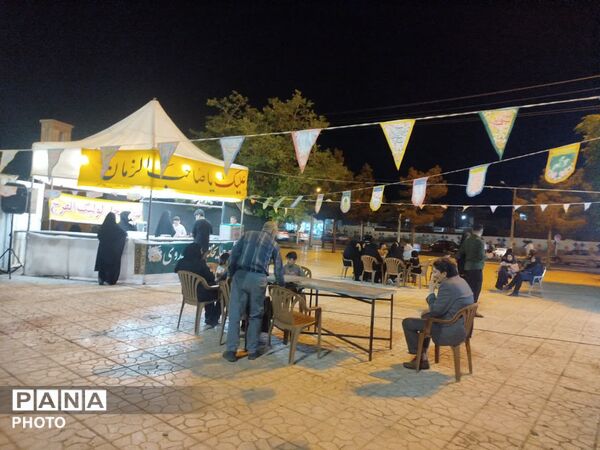زمزمه‌ی ولایت و شکوه خدمت در موکب مرام مهدوی در شب غدیر