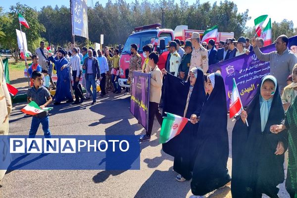 حضور  پرشور مردم بوموسی در راهپیمایی ۲۲بهمن 