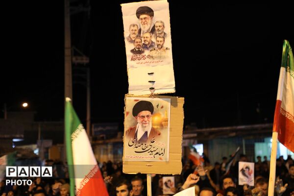  ادای احترام به ارتحال رهبر معظم انقلاب در شهرستان لنده 