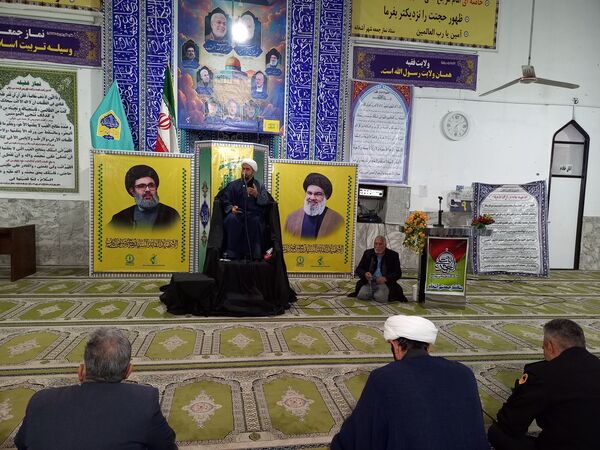 مراسم گرامیداشت شهادت سید حسن نصرالله در مسجد جامع آشخانه 
