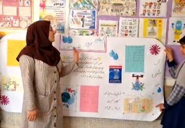 اجرای برنامه‌های متنوع فرهنگی با موضوع کاهش مصرف آب در دبستان محجوب